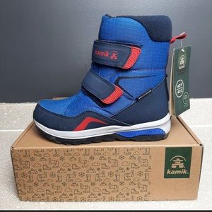 NEW Kamik Chinook Winter Snow Boots Childrens Kids Boys Size 1 Blue